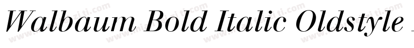 Walbaum Bold Italic Oldstyle Figures字体转换
